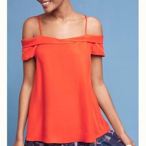 NWT Anthropologie Paper Crown Cerise Open-Shoulder